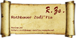 Rothbauer Zsófia névjegykártya